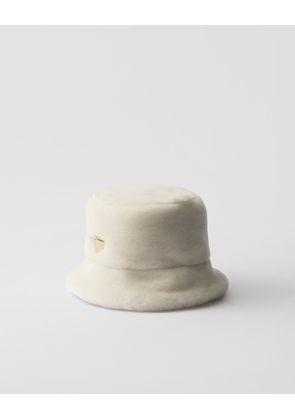 Shearling bucket hat