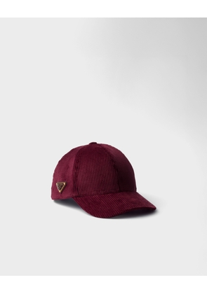 Corduroy baseball cap