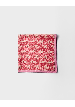 Printed silk twill scarf 90 x 90