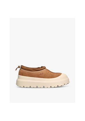 Mens UGG Tasman Weather Logo-Embossed Suede Slippers