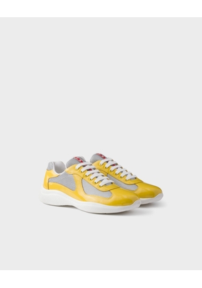 Patent leather and technical fabric Prada America's Cup sneakers