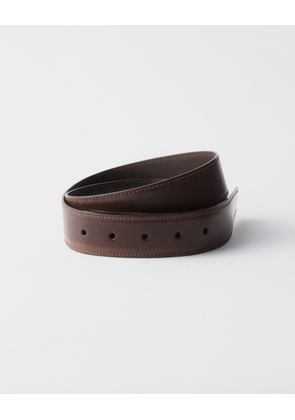 Leather belt strap