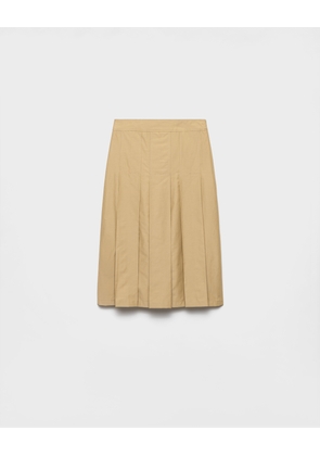 Pleated technical fabric skirt