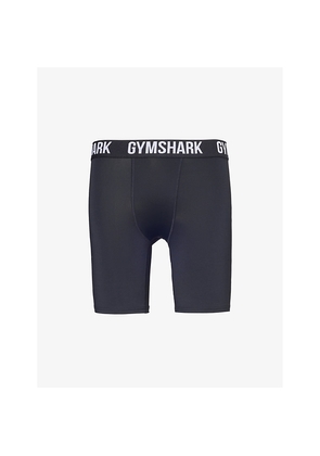 Mens Gymshark Element Baselayer Logo-Waistband Stretch-Woven Shorts