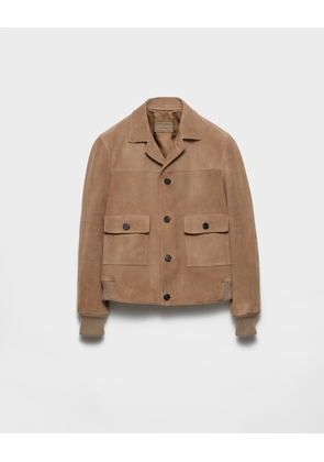 Suede bomber jacket