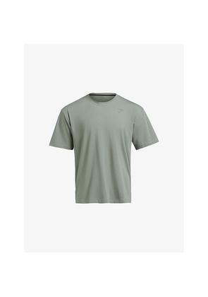 Mens Gymshark Power Logo-Print Stretch-Cotton T-Shirt