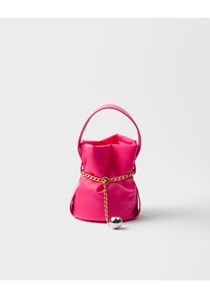 Prada Petit Sac Noir mini Re-Nylon and nappa leather bucket bag