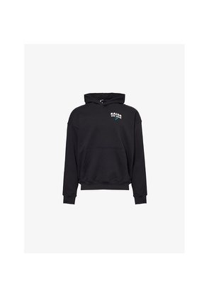 Mens Gymshark Raise The Bar Brand-Print Cotton-Jersey Hoody