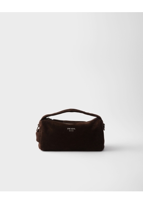 Suede leather shoulder bag