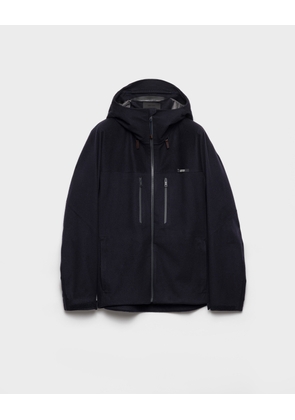 Hooded cashmere jacket