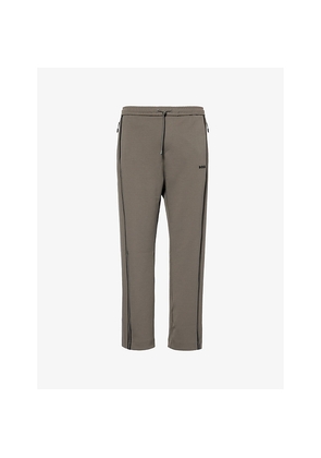 Mens Boss Athleisure Straight-Leg Cotton-Blend Stretch-Jersey Jogging Bottoms