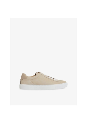 Mens Reiss Nubuck Leather Low-Top Trainers