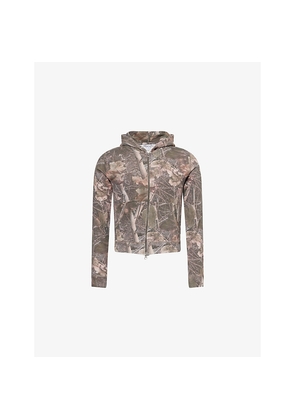 Mens Jaded London Mini Monster Woodland Camo Cotton-Jersey Hoody