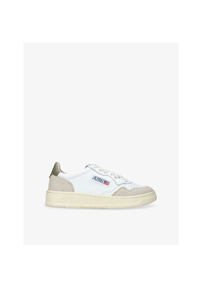Womens Autry Medalist Bi-Colour Leather Low-Top Trainers