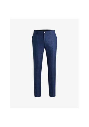 Mens Boss Straight-Leg Slim-Fit Stretch-Woven Trousers