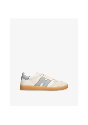 Womens Hogan Cool Logo-Patch Leather Low-Top Trainers