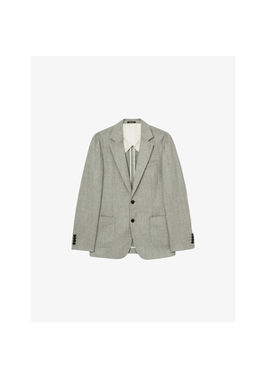 Mens Reiss Stack Single-Breasted Wool-Blend Blazer