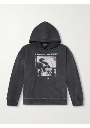 Enfants Riches Déprimés - Il Possesso Printed Cotton-Jersey Hoodie - Men - Black - M