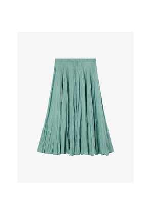 Womens Joseph Sully Crinkled Silk Midi Skirt