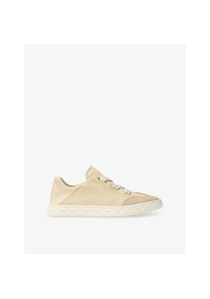 Womens Jimmy Choo Diamond Light Flex Leather Low-Top Trainers