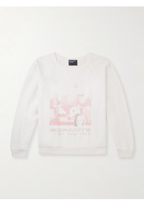Enfants Riches Déprimés - Incandescent Distressed Cotton-Jersey Sweatshirt - Men - White - S