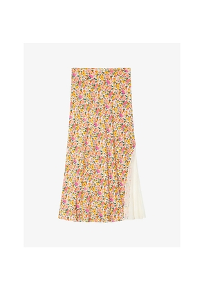 Womens Zadig&Voltaire Jayla Floral-Print Woven Midi Skirt