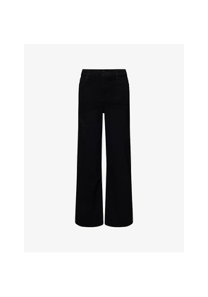 Womens Frame Le Slim Palazzo Wide-Leg Denim Jeans