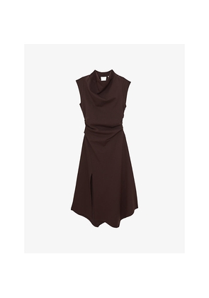 Womens Reiss Harlan Draped Stretch-Jersey Midi Dress