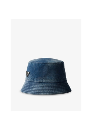 Mens Prada Vintage-Wash Denim Bucket Hat