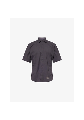 Mens Oakley Fuel Short-Sleeve Cotton-Linen Blend Shirts