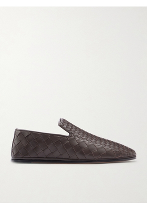 Bottega Veneta - Sunday Intrecciato Leather Slippers - Men - Brown - EU 42
