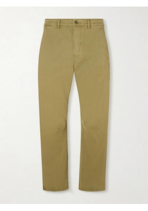 Nili Lotan - Carpenter Straight-Leg Cropped Cotton-Blend Twill Trousers - Men - Green - UK/US 30