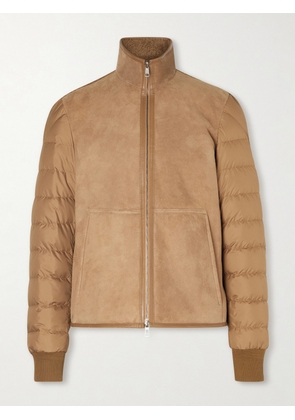 Moncler - Crachin Reversible Leather-Trimmed Quilted Shell and Shearling Down Jacket - Men - Brown - 1