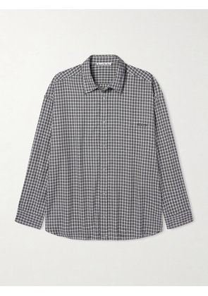 Acne Studios - Checked Organic Cotton-Flannel Shirt - Men - Black - IT 46