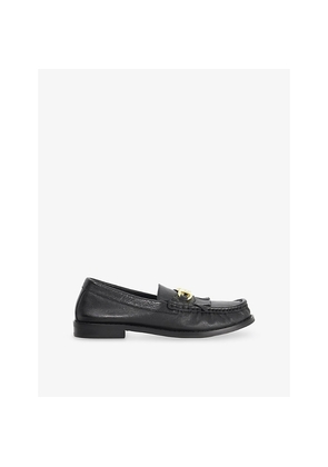 Womens Dune Granules Leather Loafers