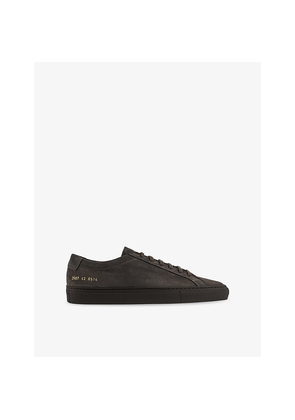 Mens Common Projects Achilles Branded Suede Low-Top Trainers