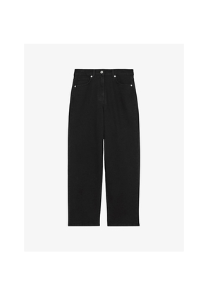 Womens Reiss Selin Mid-Rise Straight-Leg Denim Jeans