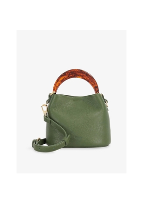 Womens Dune Dharla Moulded-Handle Leather Handbag