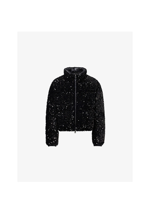 Womens Moncler Louvi Sequin Short Down Jacket