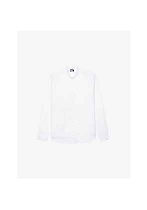 Mens The Kooples Folded Band-Collar Regular-Fit Cotton Shirt
