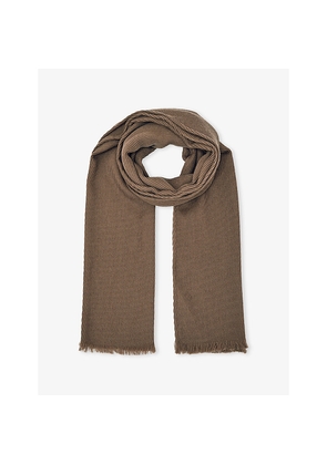 Womens Reiss Penny Pleated Wool Scarf