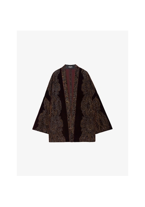 Womens Zadig&Voltaire Paisley-Pattern Sequin-Embellished Velvet Kimono
