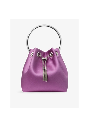 Womens Jimmy Choo Bon Bon Satin Top-Handle Bag
