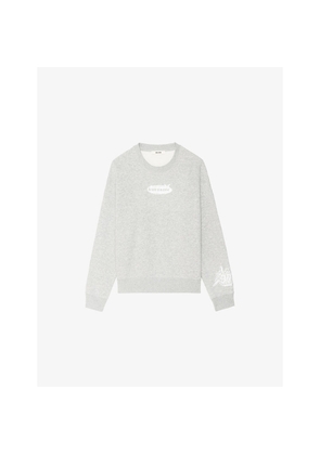 Womens Zadig&Voltaire Mira Logo-Print Cotton-Jersey Sweatshirt