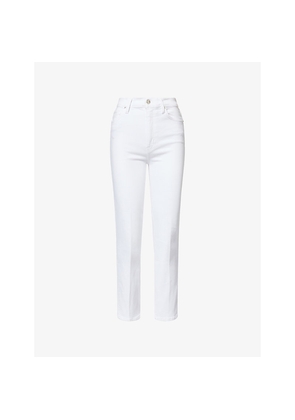 Womens Frame Le Sleek Straight-Leg Stretch-Denim Jeans