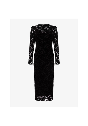Womens Phase Eight Viktoria Lace Mesh Midi Dress