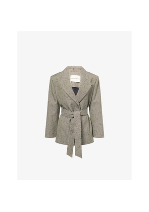 Womens Camilla And Marc Noma Oversized Belted Woven Blazer
