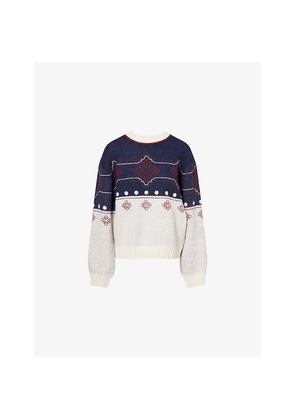 Womens The Couture Club Emblem Fair Isle Knit Jumper