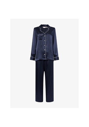Womens Derek Rose Bailey Relaxed-Fit Silk Pyjama Set