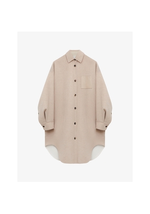 Womens Loewe Oversized Cut-Out Wool-Cashmere Blend Jacket